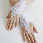 Bridal Glove, white, lace gloves, Fingerless Gloves, cuff wedding bride, bridal gloves, lace
