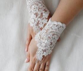 bridal lace gloves, fingerless gloves, bride gloves,