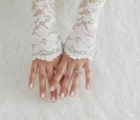 Bridal glove, Wedding glove, Cream glove, Belly Dance, Fetish, Fishnet, Bridal Lolita, wedding glove, vintage lace