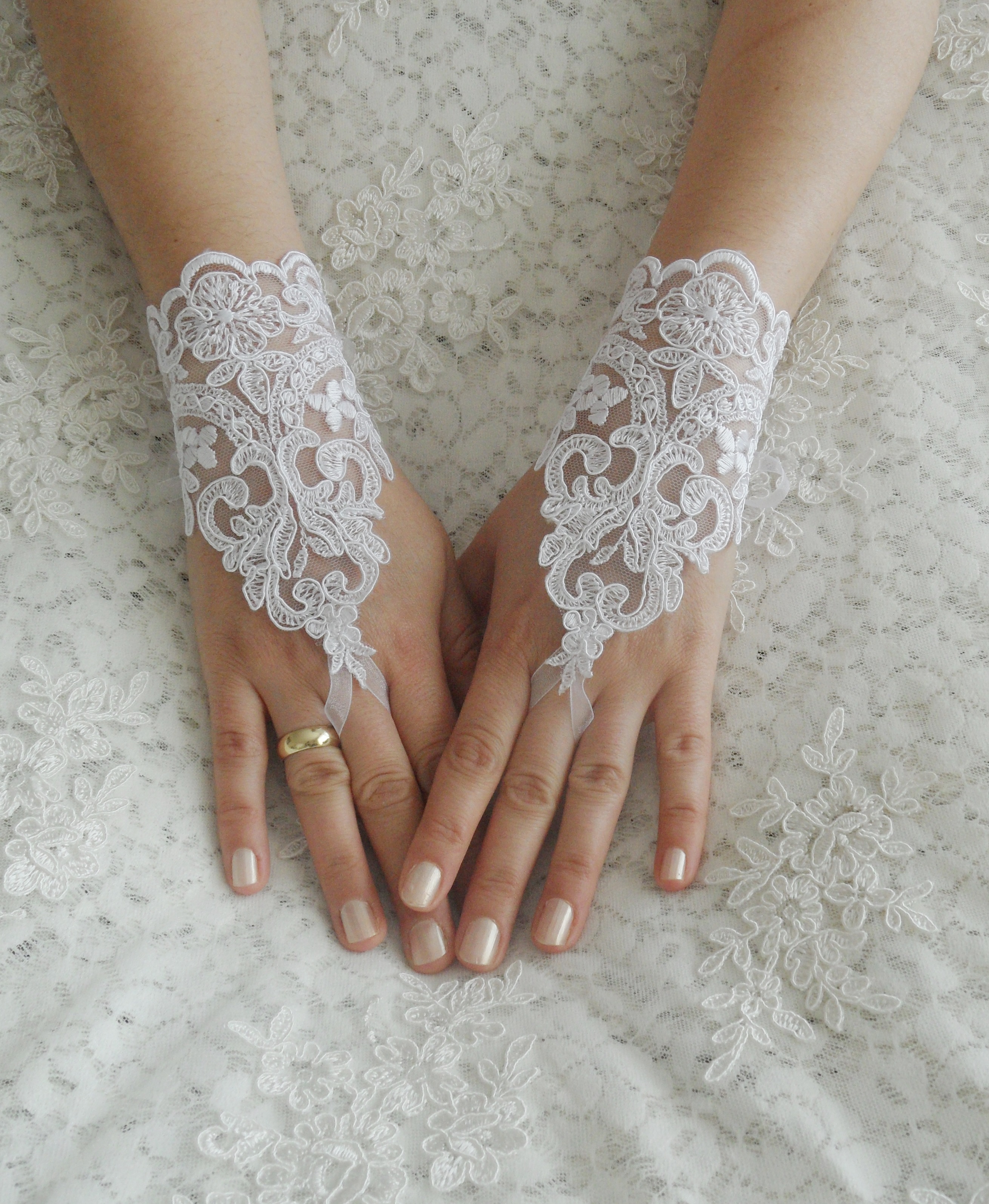 Wedding Gloves Ivory Lace Gloves Fingerless Gloves White Wedding Gown Off Cuffs Cuff 2255